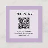 Wuwelijks register QR Code Lavender Informatiekaartje (Voorkant)