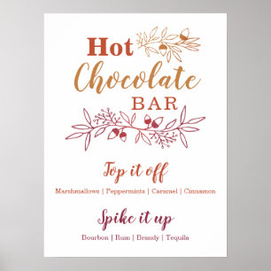 Wuwelijksverlofpartij in het menu Hot Chocolate Ba Poster