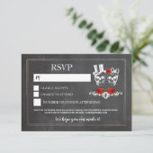 Wuwtskulls RSVP Rozen Chalk Kaarten (Staand voorkant)
