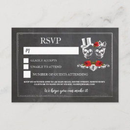 Wuwtskulls RSVP Rozen Chalk Kaarten