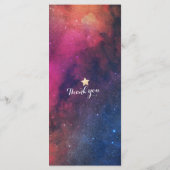 Wuwvoermenu Prachtige Galaxy Nebula Constellations Menu (Achterkant)