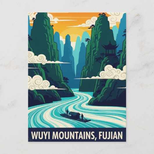Wuyi Mountains Fujian China Briefkaart (Voorkant)
