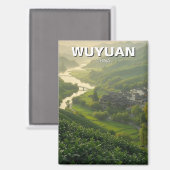Wuyuan Jiangxi China Reizen Magneet (Voorkant / Achterkant)