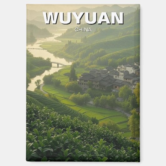 Wuyuan Jiangxi China Reizen Magneet (Voorkant)