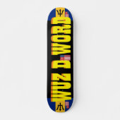 WUZ DA WORD JMT BARB 7 3/4" Skateboard Deck (Voorkant)