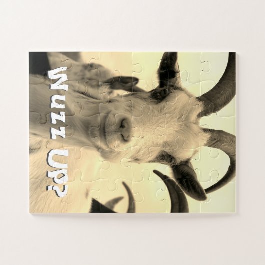 Wuzz up geitenpuzzel legpuzzel (Horizontaal)