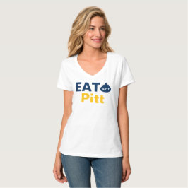 WV Dames V-hals Top Eat It Pitt