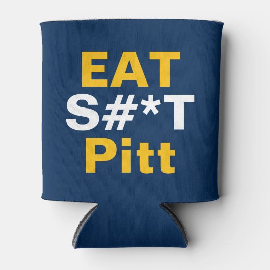 WV Eat It Pitt Can Cooler Blue (Voorkant)