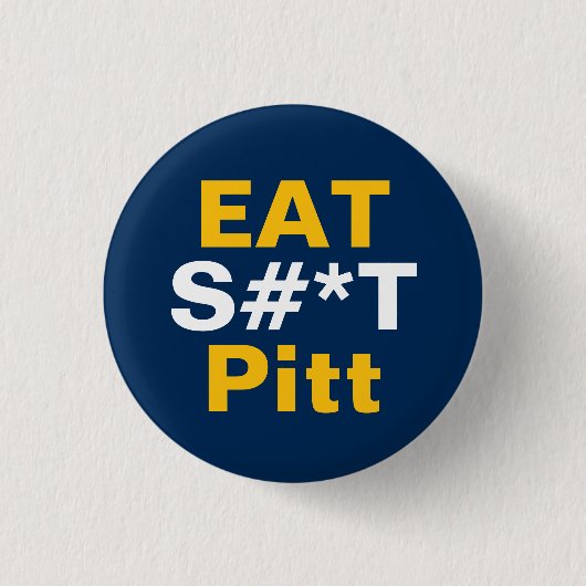 WV knoopspeld - Eet het Pitt  Ronde Button 3,2 Cm (Voorkant)