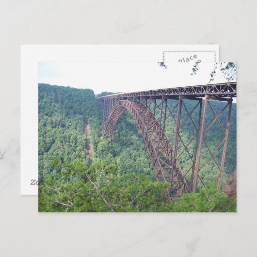WV New River Gorge Bridge Briefkaart (Voorkant / Achterkant)