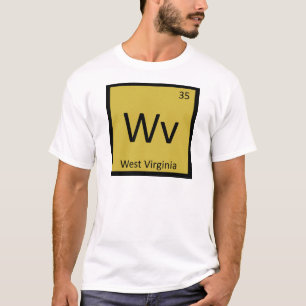Wv - West Virginia scheikundesymbool T-shirt