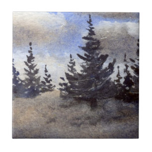 WVA RT 55 Highland Schilderachtig Highway pines an Tegeltje