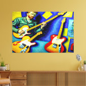 WVVG, Abstracte Van Gogh stijl kunst Canvas Afdruk (Insitu (Woonkamer))