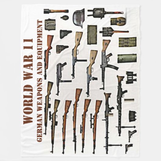 WW11 DUITSE WAPENS EN APPARATUUR FLEECE DEKEN (Voorkant)