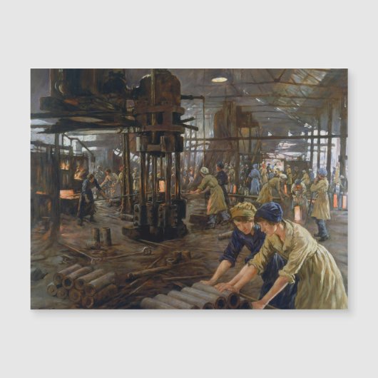 WW1 1918 Vrouwen werken bij een Munitie fabriek (Voorkant)