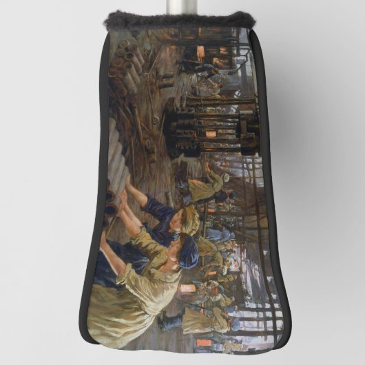 WW1 1918 Vrouwen werken bij een Munitie fabriek Golfheadcover (Draai 90)