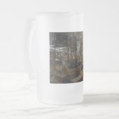 WW1 1918 Vrouwen werken bij een Munitie fabriek Matglas Bierpul (Voorkant links)