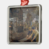 WW1 1918 Vrouwen werken bij een Munitie fabriek Metalen Ornament (Links)