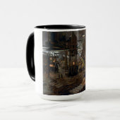 WW1 1918 Vrouwen werken bij een Munitie fabriek Mok (Voorkant links)