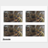 WW1 1918 Vrouwen werken bij een Munitie fabriek Rechthoekige Sticker (Vel)