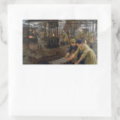 WW1 1918 Vrouwen werken bij een Munitie fabriek Rechthoekige Sticker (Tas)