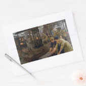 WW1 1918 Vrouwen werken bij een Munitie fabriek Rechthoekige Sticker (Envelop)