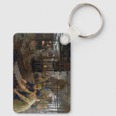 WW1 1918 Vrouwen werken bij een Munitie fabriek Sleutelhanger (Achterkant)