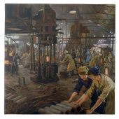 WW1 1918 Vrouwen werken bij een Munitie fabriek Tegeltje (Voorkant)