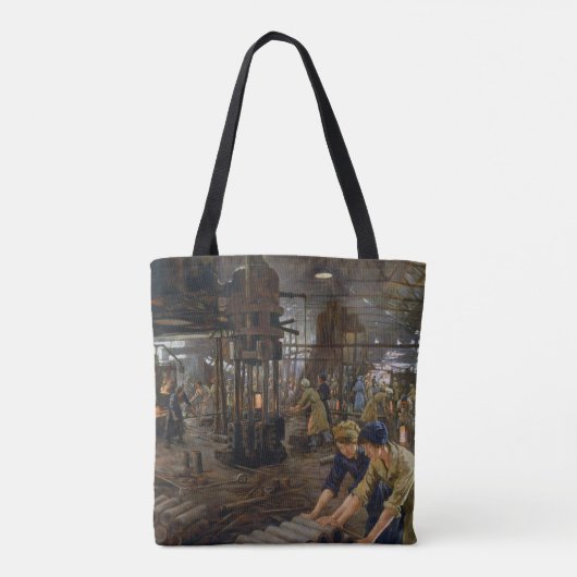 WW1 1918 Vrouwen werken bij een Munitie fabriek Tote Bag (Achterkant)