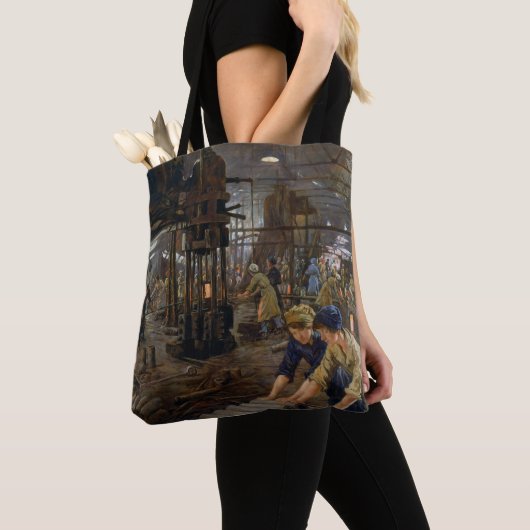 WW1 1918 Vrouwen werken bij een Munitie fabriek Tote Bag (Dichtbij)
