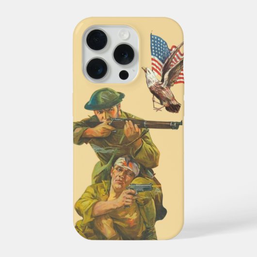 WW1 Amerikaanse Doughboy-poster kunst iPhone Hoesje (Achterkant)