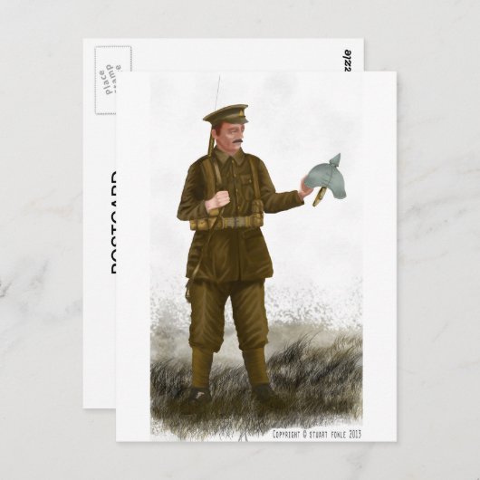 WW1 Brits Briefkaart "Tommy" (Voorkant / Achterkant)