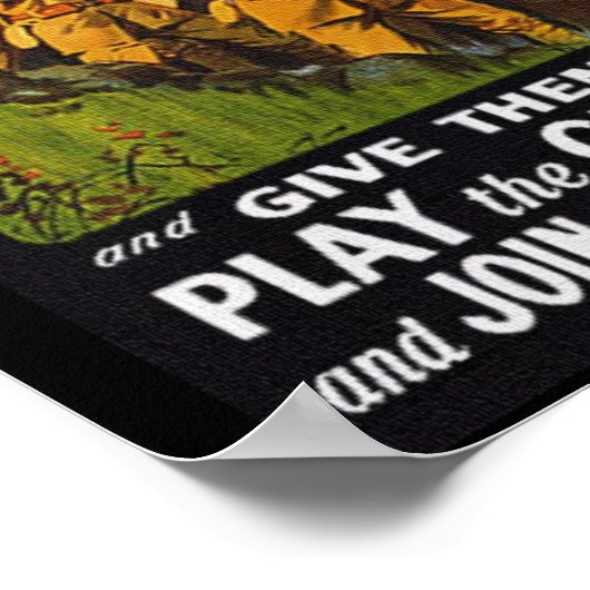  WW1 Brits Football bataljon Poster (Hoek)