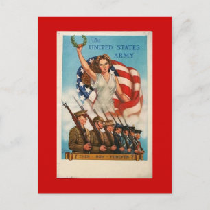 WW1 Collectors Card 1917 US PROPAGANDA Briefkaart