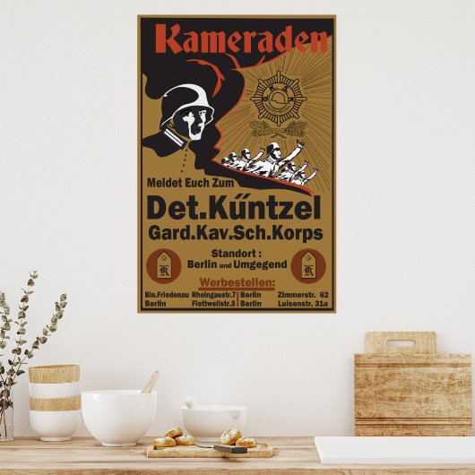 WW1 Duits Poster Kameraden (Keuken)