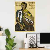 WW1 Duits Poster Kriegsanleihe helft den Hütern (Thuiskantoor)