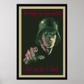 WW1 Duits Poster tegen protesten (Voorkant)