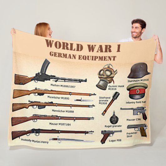 WW1 DUITSE APPARATUUR FLEECE DEKEN (In situ)