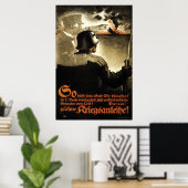 Ww1 Duitse oorlogsobligaties propaganda-poster Poster (Thuiskantoor)