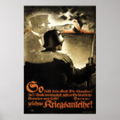 Ww1 Duitse oorlogsobligaties propaganda-poster Poster (Voorkant)