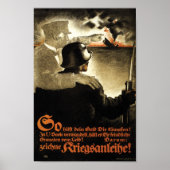 WW1 Duitse propaganda koopt oorlogsobligaties Poster (Voorkant)