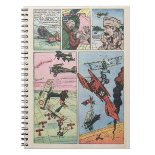 WW1 Fighter Plane Dogfight  strippagina Notitieboek