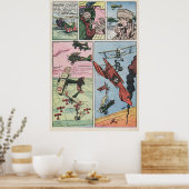 WW1 Fighter Plane Dogfight  strippagina Poster (Keuken)