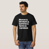 WW1 Historic Battles T-shirt (Voorkant volledig)
