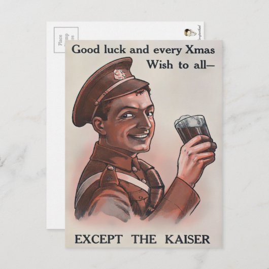 WW1-kerstBriefkaart Briefkaart (Voorkant / Achterkant)