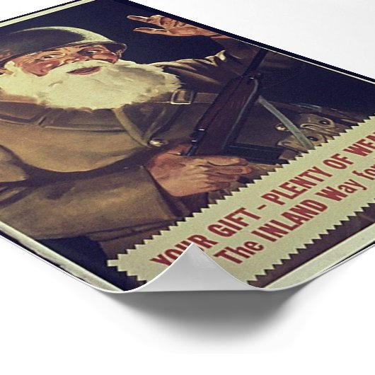 WW1-kerstman Poster (Hoek)