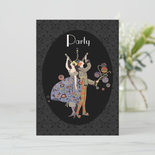WW1  Kunst Deco Partij Gepersonaliseerd Kaart (Staand voorkant)