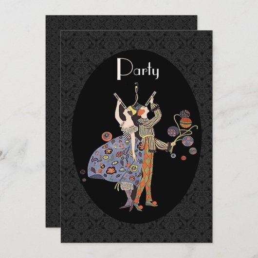 WW1 Kunst Deco Partij Gepersonaliseerd Kaart (Voorkant / Achterkant)