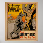 WW1 Liberty bindt propaganda-poster Poster (Voorkant)