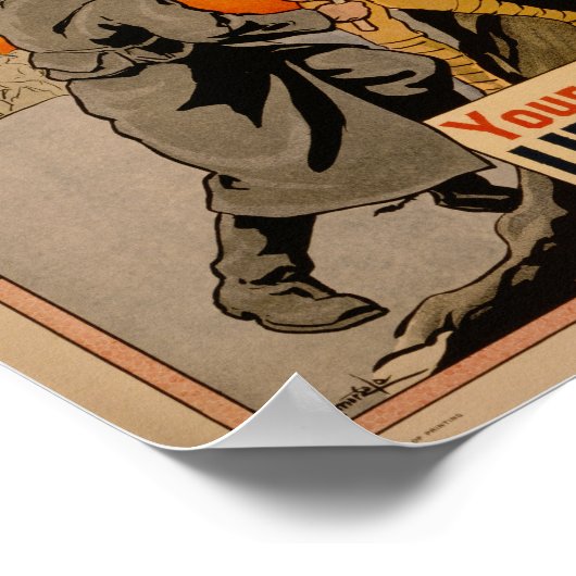 WW1 Liberty bindt propaganda-poster Poster (Hoek)